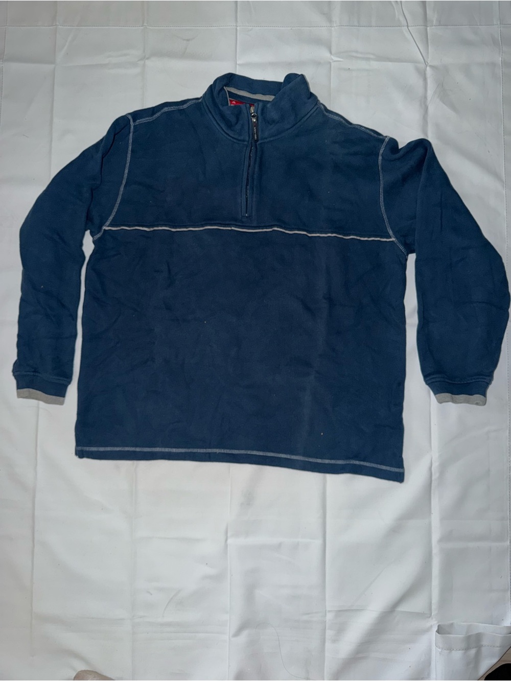 Arrow Men's Navy Zip-Front Pullover Sweater